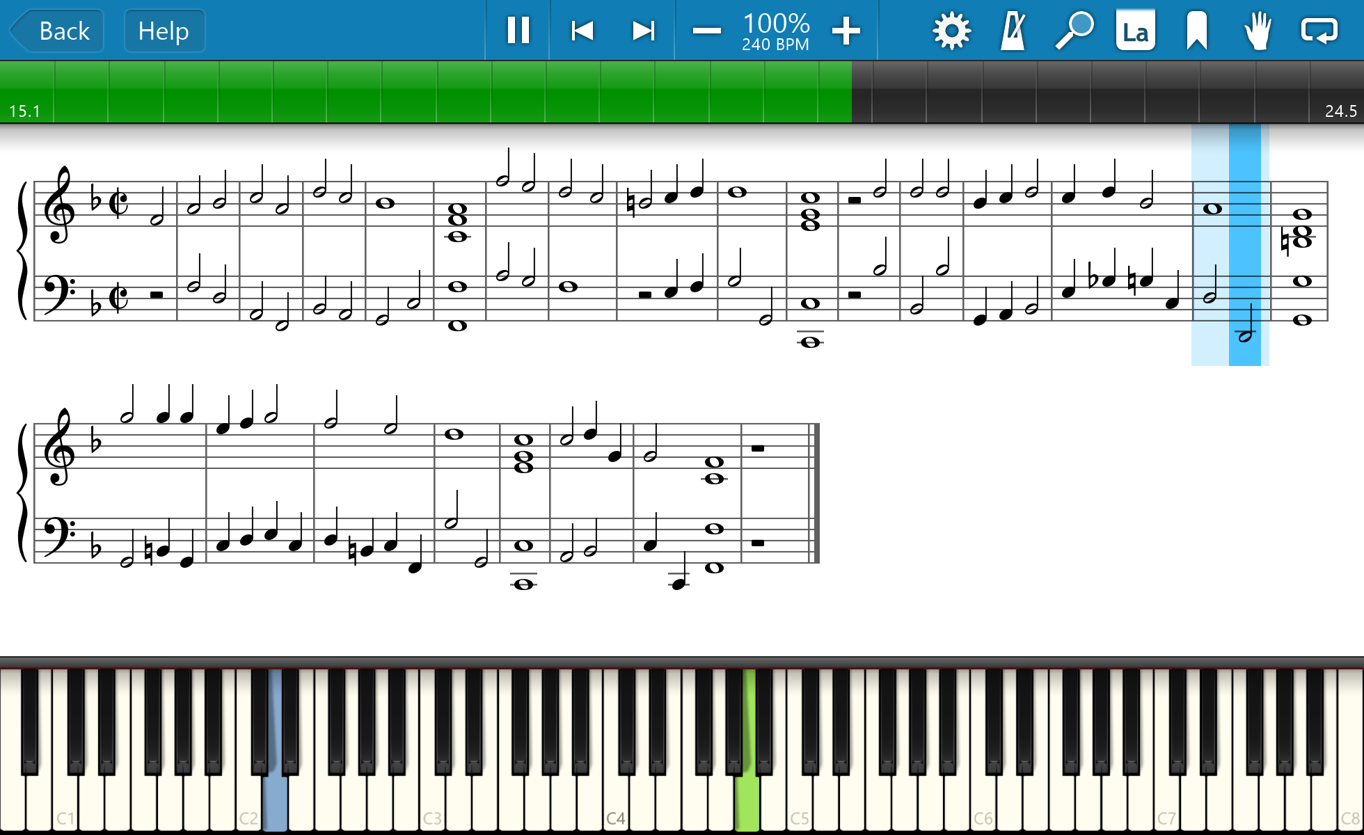 Synthesia 跟弹界面