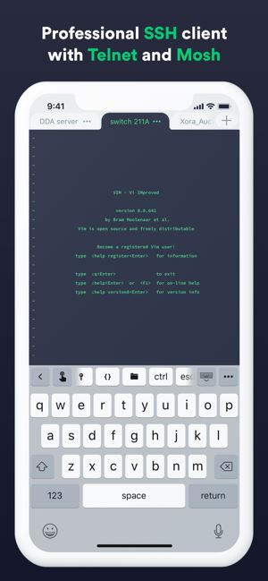 Termius 手机终端界面