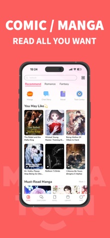 mangatoon 首页分类布局