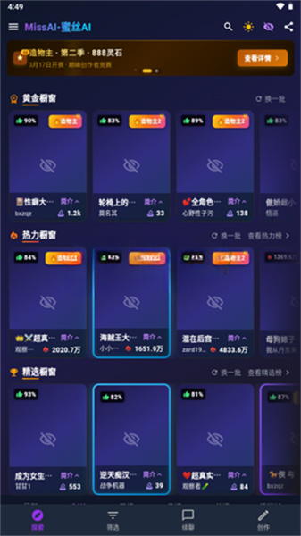 社區熱門角色排行