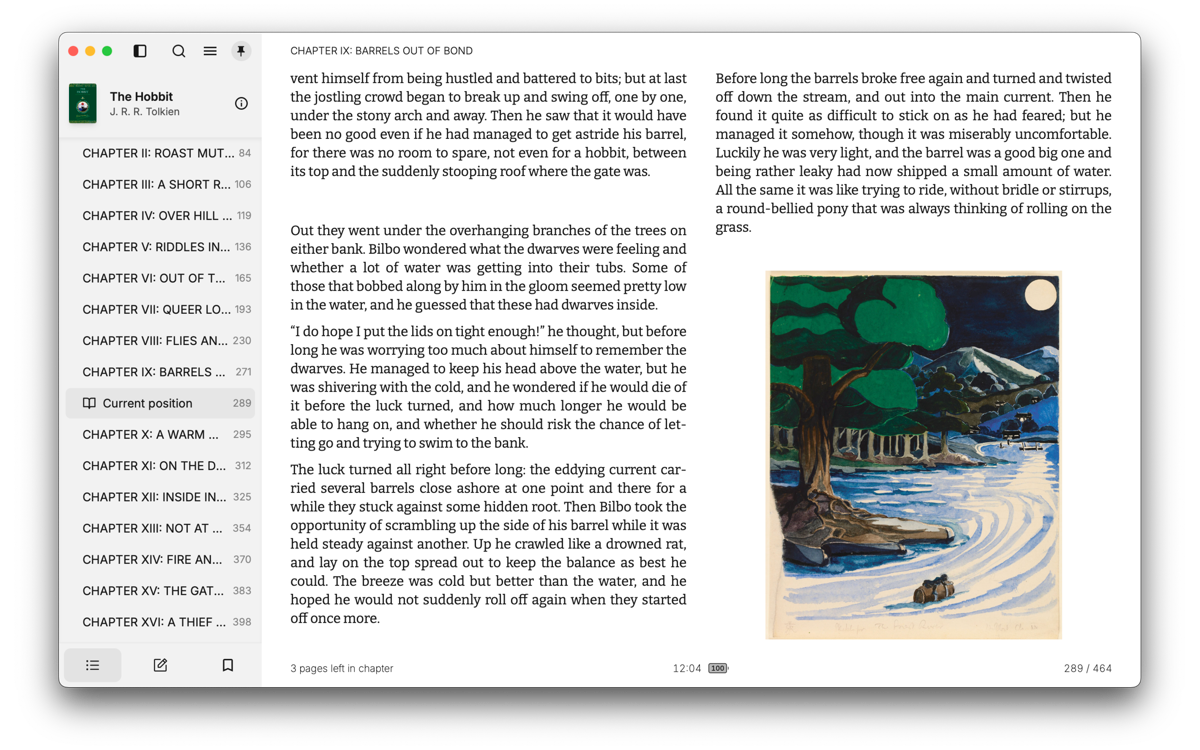 readest 的 macOS 桌面端,書架乾淨整齊,無廣告無干擾