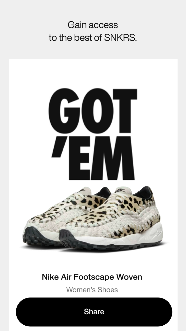 SNKRS 首頁動態與即將發售鞋款預覽