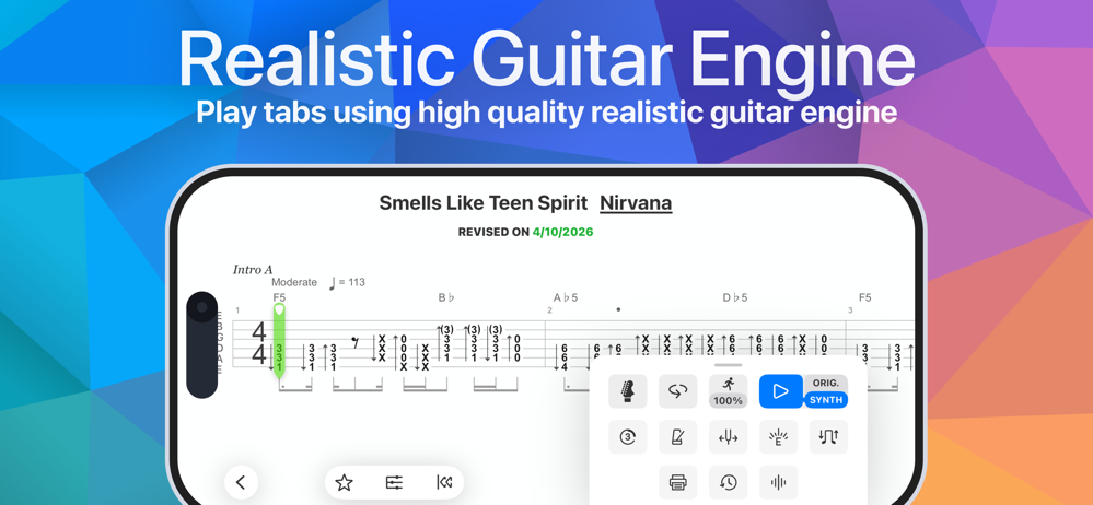 songsterr 播放器界面